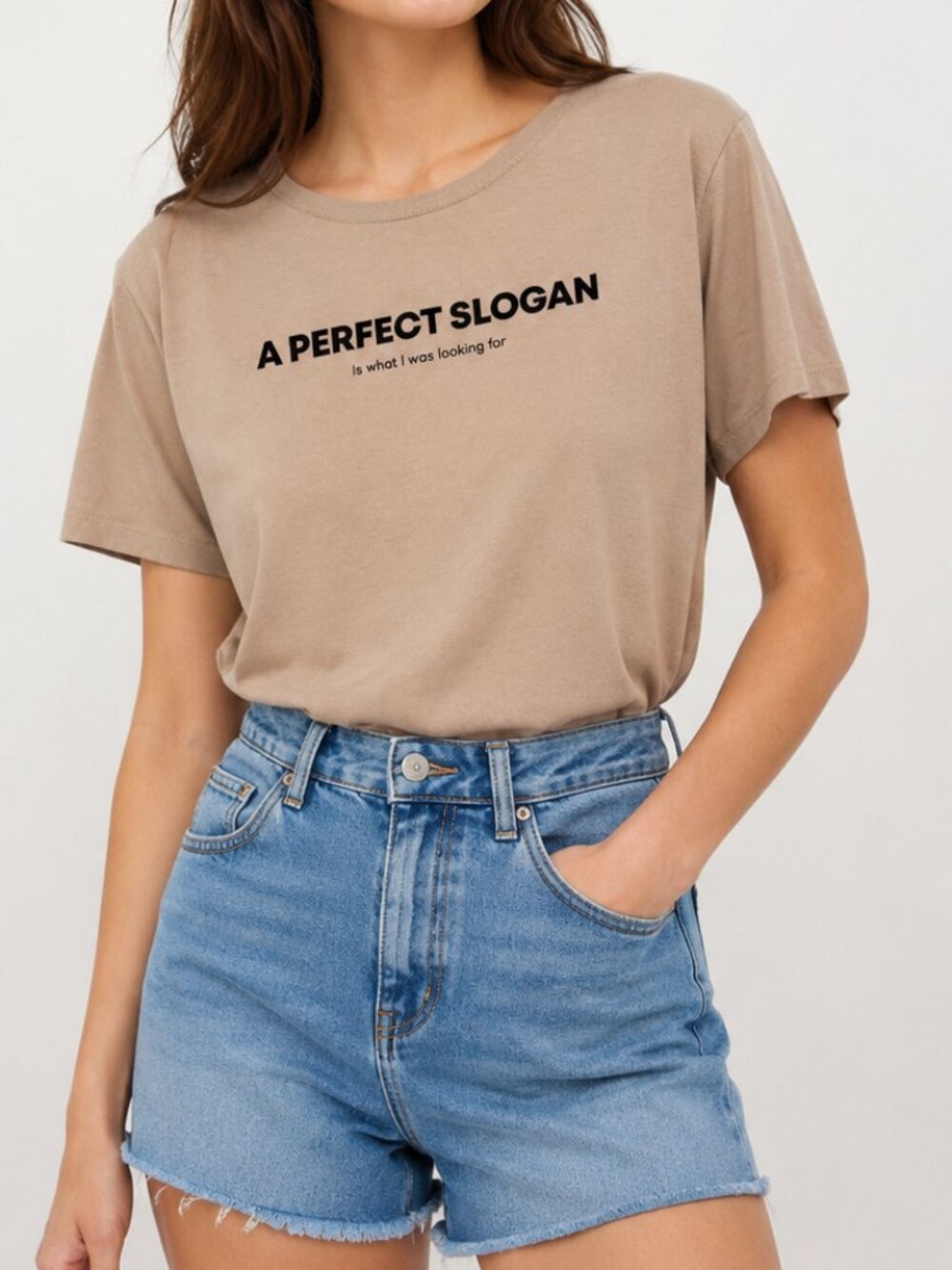Zara Tan "A Perfect Slogan" Graphic Short Sleeve T-Shirt Large
